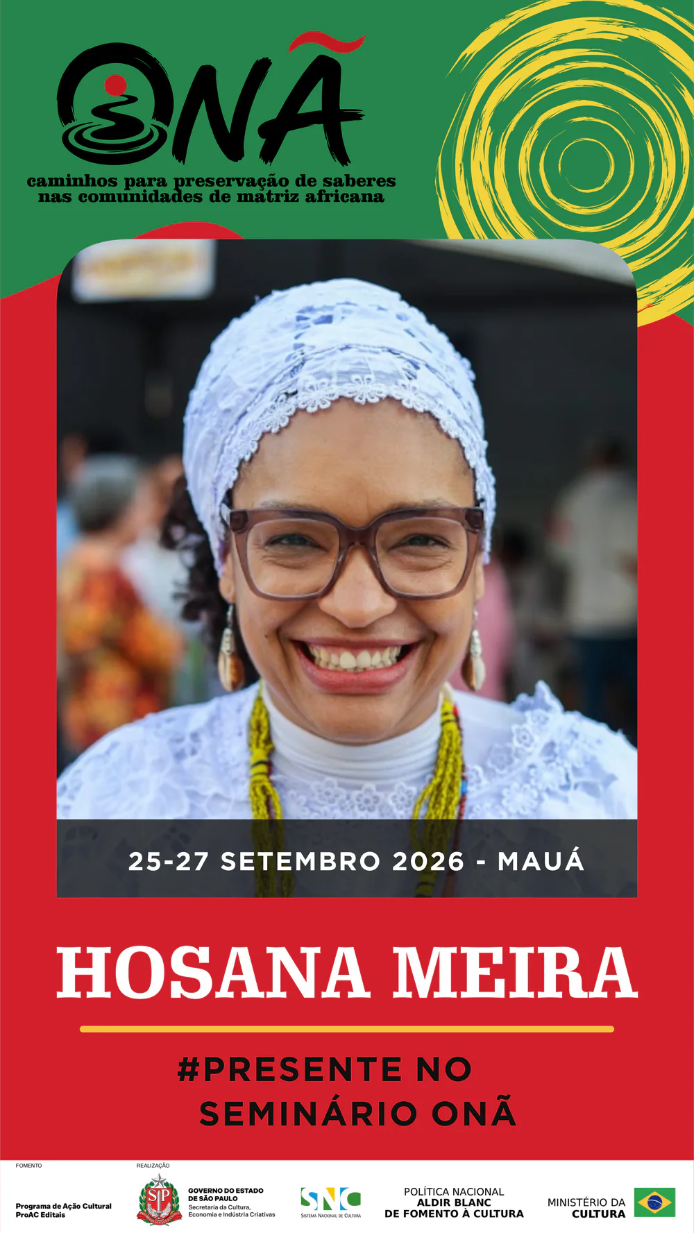 Presença confirmada no Seminário Onã: Hosana Meira
