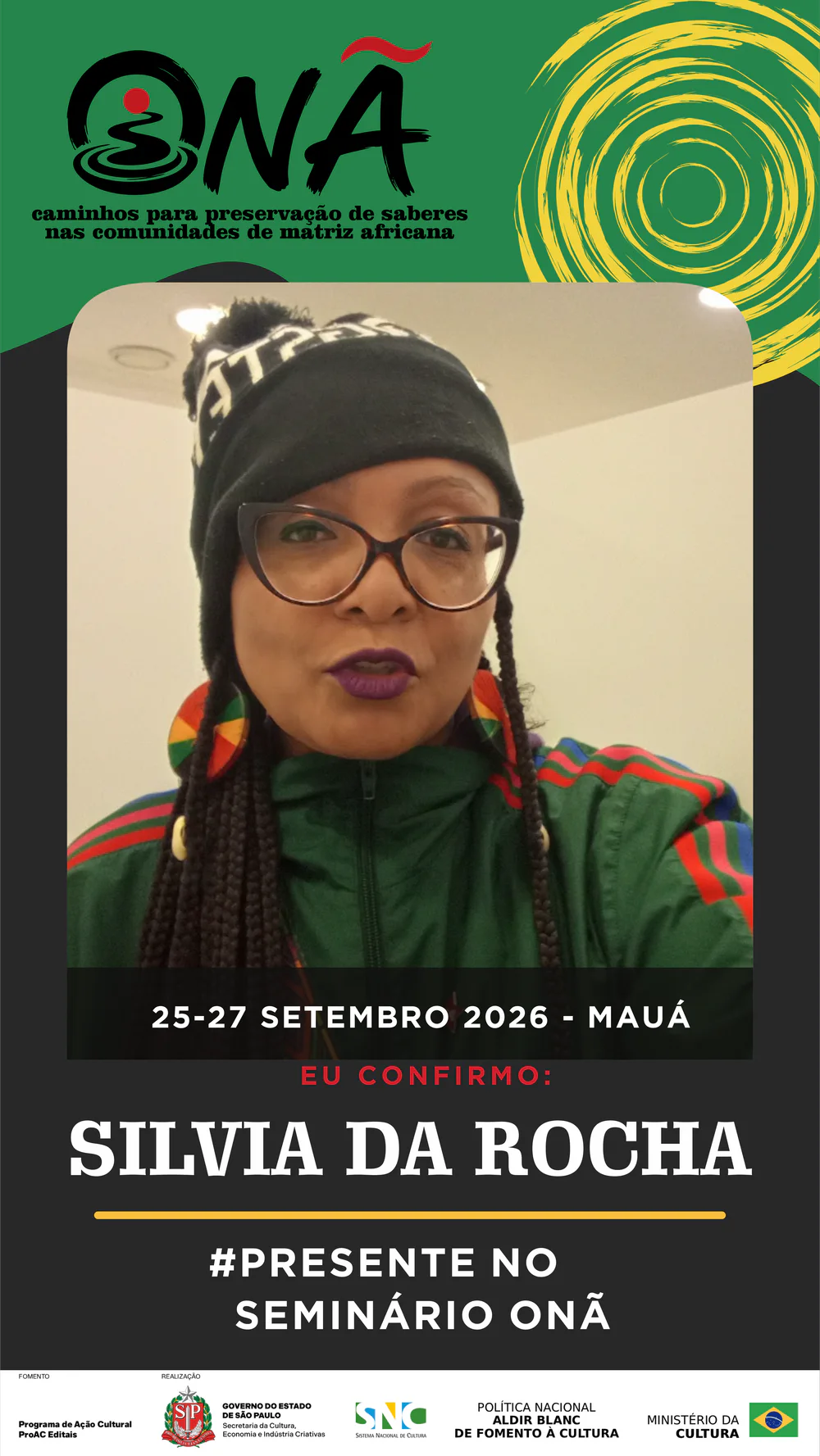 Presença confirmada no Seminário Onã: Silvia da Rocha